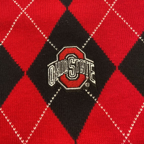 Men’s Ohio state 1/4 zip argyle sweater size medium - Picture 3 of 5
